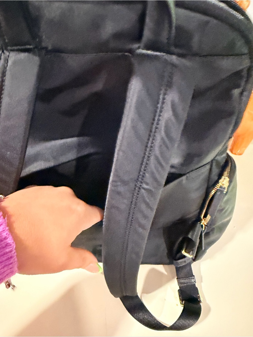ONE DAY SALE 🫶🏻Tumi Black Nylon Backpack with Gold-Tone Hardware - Picture 12 of 16